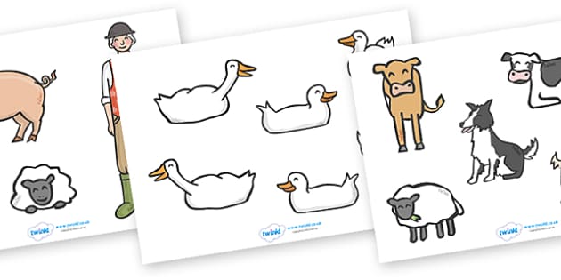 FREE! - Story Cut Outs to Support Teaching on Pig in the Pond