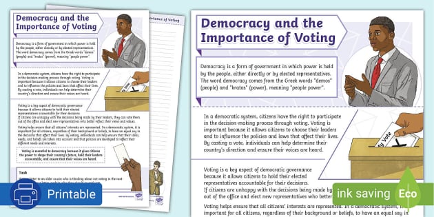 importance of voting in democracy essay pdf