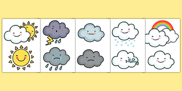 Weather Chart Symbols | Cut Out Activity | KS1 - Twinkl