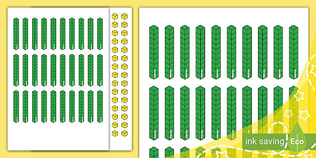 👉 Dienes Cut-Outs: Tens and Ones (Ages 5-6) - Twinkl