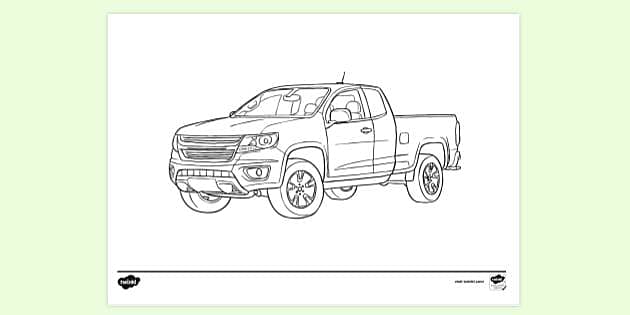 FREE! - Race Truck Colouring | Colouring Sheets - Twinkl