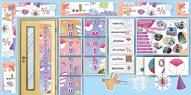 👉 KS2 Maths Door Display - Maths (teacher made) - Twinkl