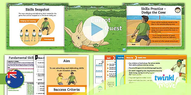 Move Pe Year 5 6 Fundamental Skills Easter Carrot Quest