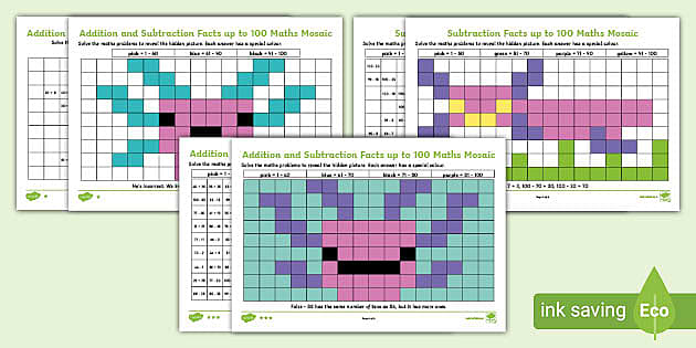 👉 KS1 Axolotl Addition and Subtraction Facts up to 100