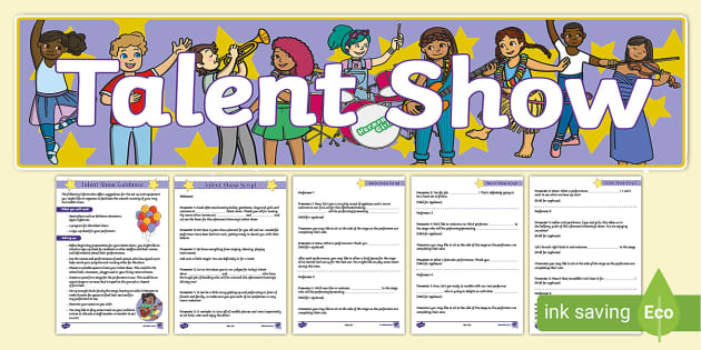 Talent Show Editable Script (Hecho por educadores) - Twinkl