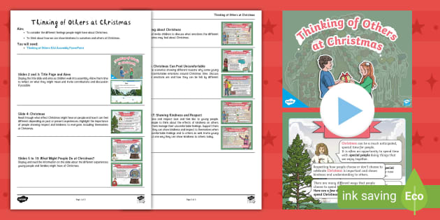 Thinking of Others at Christmas KS2 Assembly Pack - Twinkl