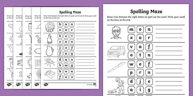 Spelling Maze For Children Test Your Spelling Skills By Finding The Correct  Path Vector, Lesson, Letter, Game PNG and Vector with Transparent  Background for Free Download