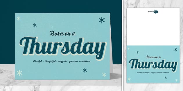 Born on a Thursday Birthday Card | Twinkl Party - Twinkl