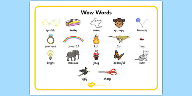 Adjective Word Mat Year 1