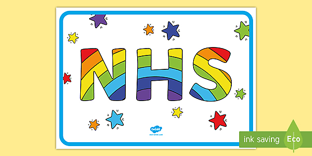 Colour The Nhs With A Rainbow Poster Teacher Made