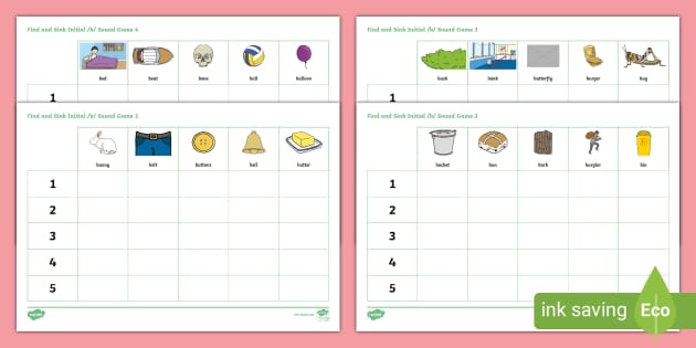 Find And Sink /b/ Initial Sound Game (teacher Made) - Twinkl