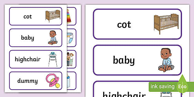 My New Sibling Word Cards (Teacher-Made) - Twinkl