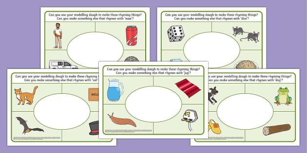 Rhyming Picture Mats - Playdough To Plato