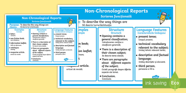Non chronological report examples poster romanian