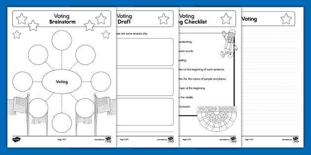 First Grade Voting Informative Writing Prompt Activity