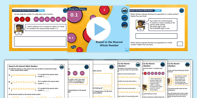 Round decimals with two decimal places to the nearest whole number and to one  decimal place - Master The Curriculum