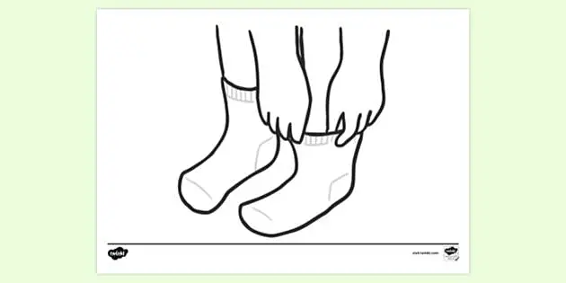 pair of socks coloring page