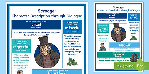 Scrooge Character Description Poster Primary Resources