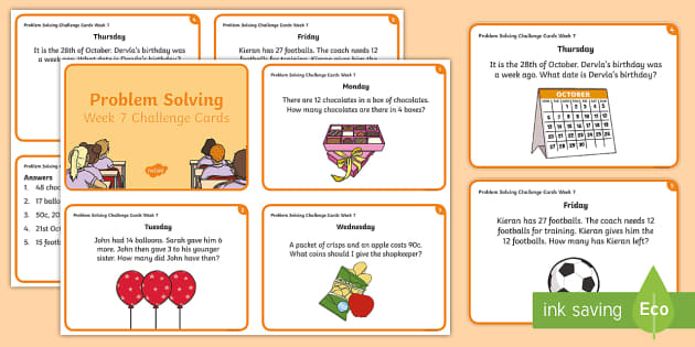 Week 7 - Problem Solving - Challenge Cards (teacher made)
