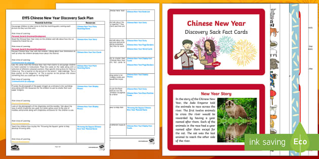 EYFS Chinese New Year Discovery Sack Plan and Resource Pack