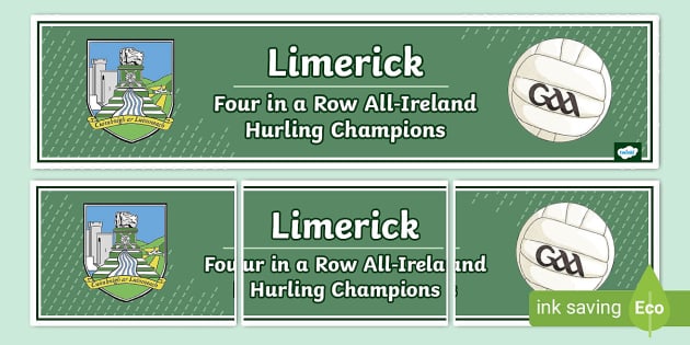 Limerick (Four in a Row All-Ireland Hurling Champions) Display Banner