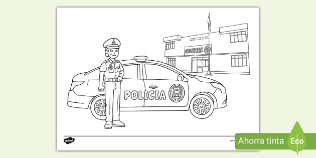 dibujo de policia para niños