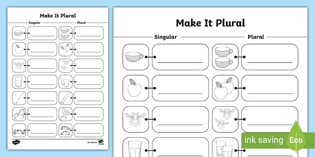 Adding Plurals Worksheet