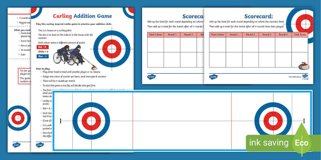 Winter Olympics Curling Maths Game (l'enseignant a fait)