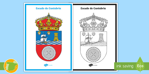 P Ster El Escudo De Cantabria L Insegnante Ha Fatto