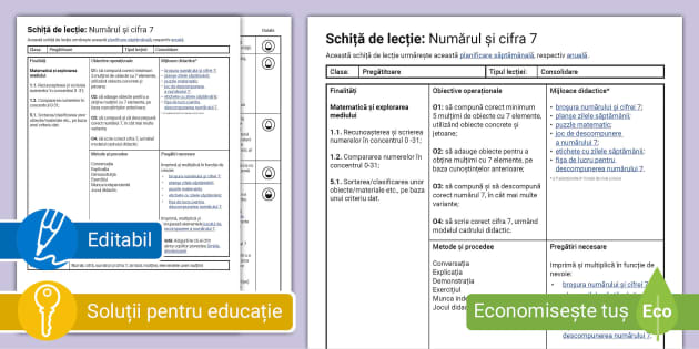 numarul si cifra 7 clasa pregatitoare