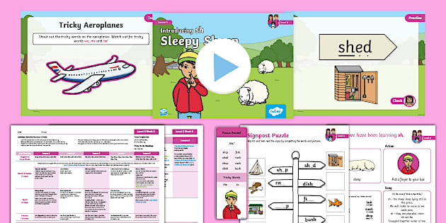 'sh' Phonics Lesson Pack - Level 3 Week 3 Lesson 1 - Twinkl