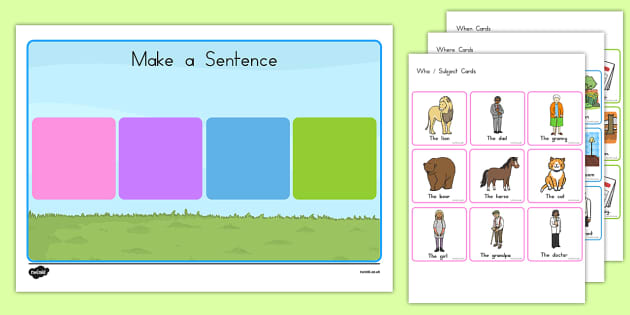 Make A Sentence Who What Doing Where When Teacher Made