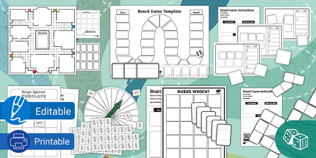 printable board game templates