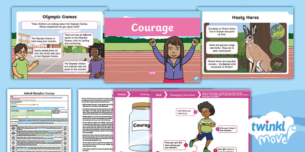 Courage PE Lesson - Year 2 PE - Olympic Values - Twinkl Move
