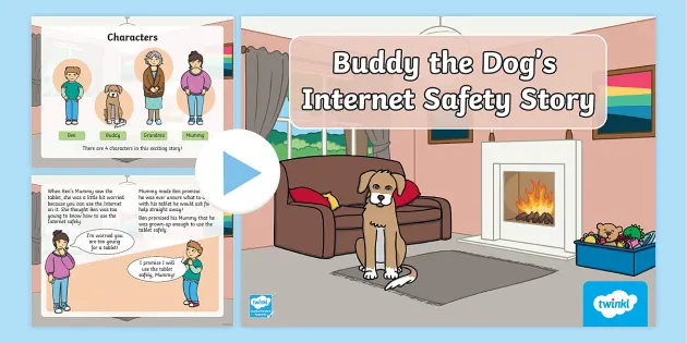 Buddy the Dog's Internet Safety Story PowerPoint - Twinkl