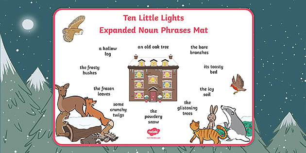Year 2 Ten Little Lights Expanded Noun Phrases Word Mat