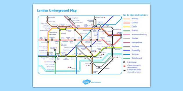 London Underground Original Tube Map Northern Line Diagram Art 