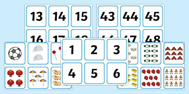 👉 Number and Quantity Matching Cards 1-50 (teacher made)