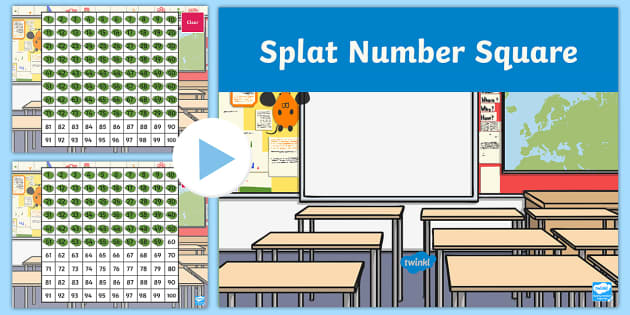 100 Square PowerPoint 100 Number Splat Squares Year 1