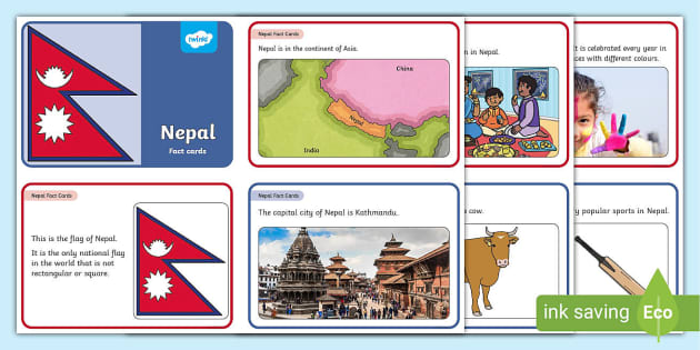KS1 Nepal Fact Cards (Hecho por educadores) - Twinkl