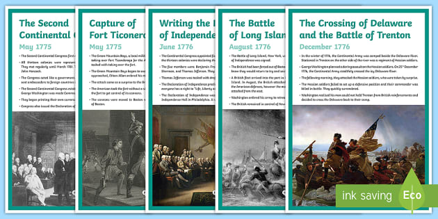 key-events-in-the-american-war-of-independence-information-display-posters