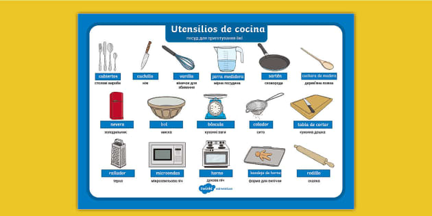 Utensilios de Cocina Nivel 0: Aprendizaje de vocabulario #Soyvisual