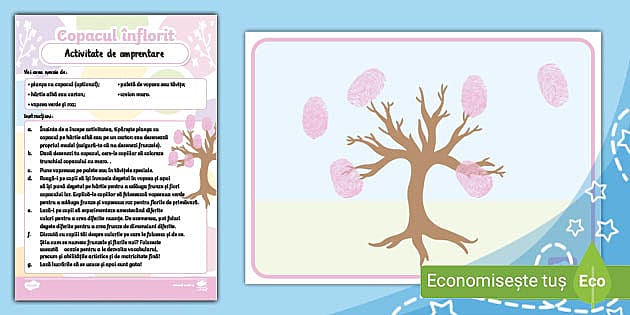 Copacul înflorit – Activitate de amprentare AVAP Primăvară