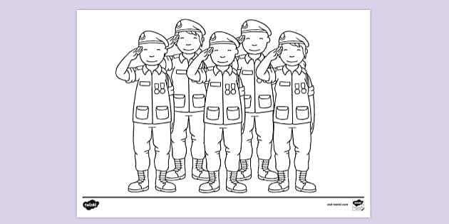 coloring pages of a soldier