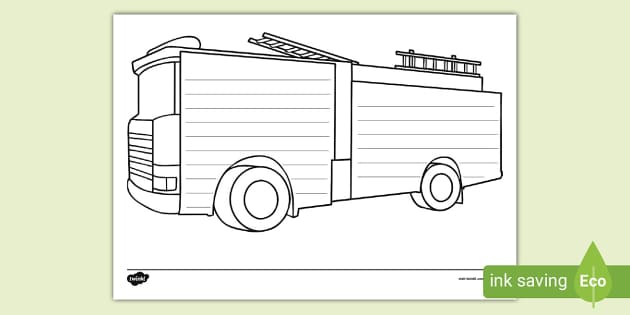 Fire Engine Writing Template (l #39 insegnante ha fatto) Fire Engine Writing Template (l #39 insegnante ha fatto)