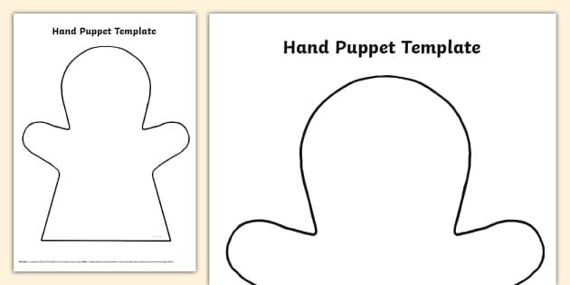 KS1 Hand Puppet Template (teacher made) - Twinkl