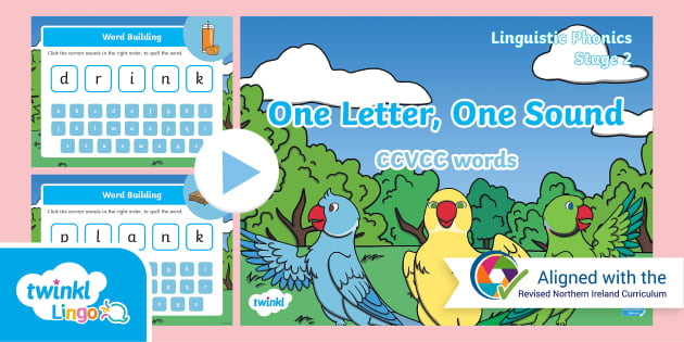 Northern Ireland Linguistic Phonics Stage 2 CCVCC Words PowerPoint