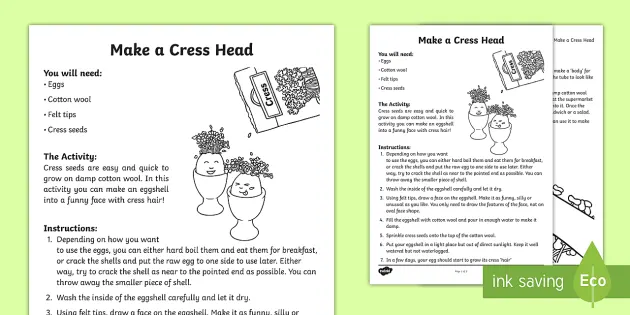 Making a Cress Head - Berkshire Mummies