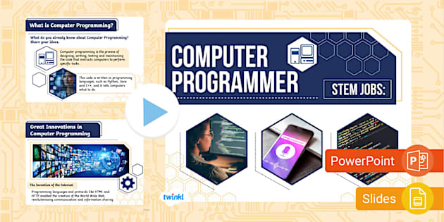 STEM Jobs: Computer Programmer PowerPoint (professor feito)