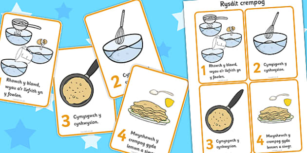 Pancake Recipe Sheets Welsh Teacher Made Twinkl